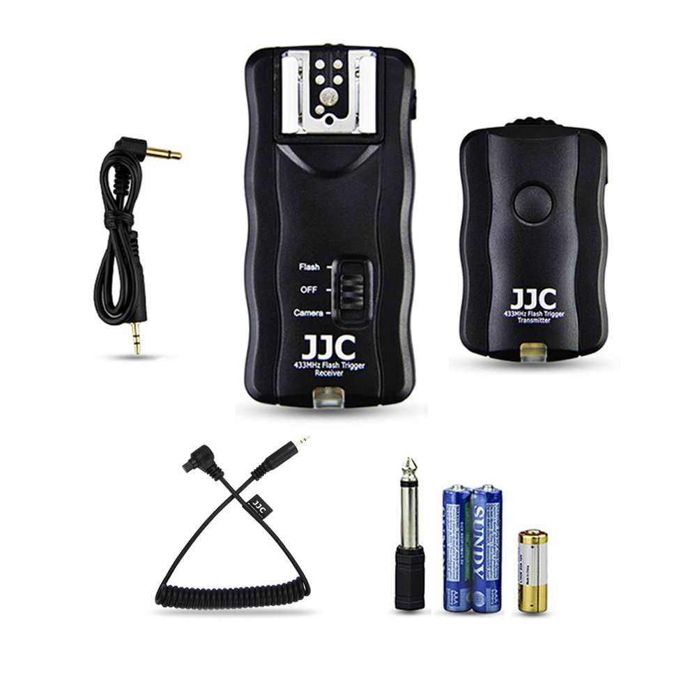 JJC Flash Trigger Wireless Remote Shutter Release For Can. R5 R3 5D Mark IV III II 6D 6D Mark II 7D 7D Mark II 1Dx Mark II 5Ds 5Ds R 1D C 1D X 1Ds Mark III II 1D Mark IV III 1D Mark II N 1D Mark II