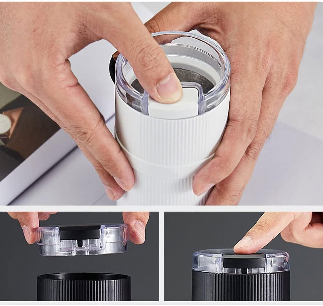 One-Touch Electric Coffee Grinder. Grinds Coffee Beans, Spices, Nuts and Grains - Durable Stainless Steel Blades, Black (Color : Red)