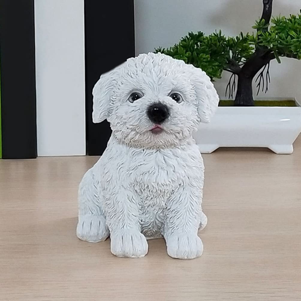 Amazon.co.jp: 犬の置物 ビションフリーゼ かわいい 樹脂置物