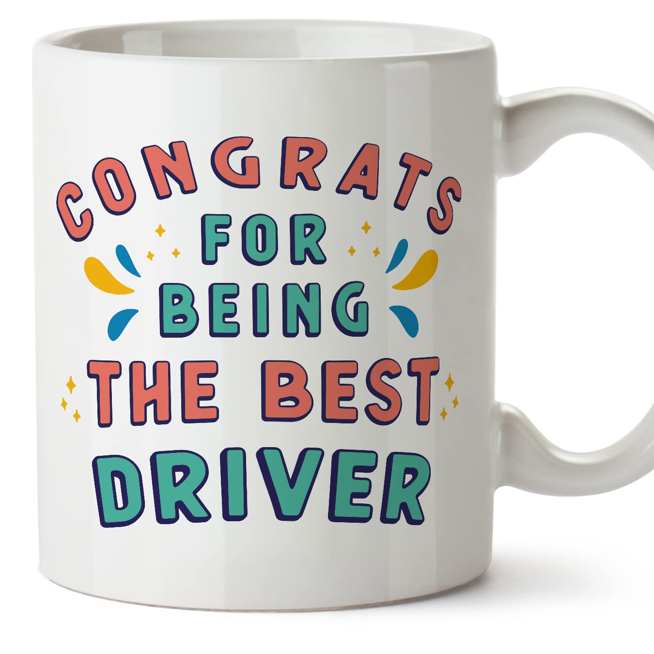 MUGFFINS Driver Mug - in English - Congrats for Being The Best - Funny Gift for Colleagues - Ceramic 11oz Mug