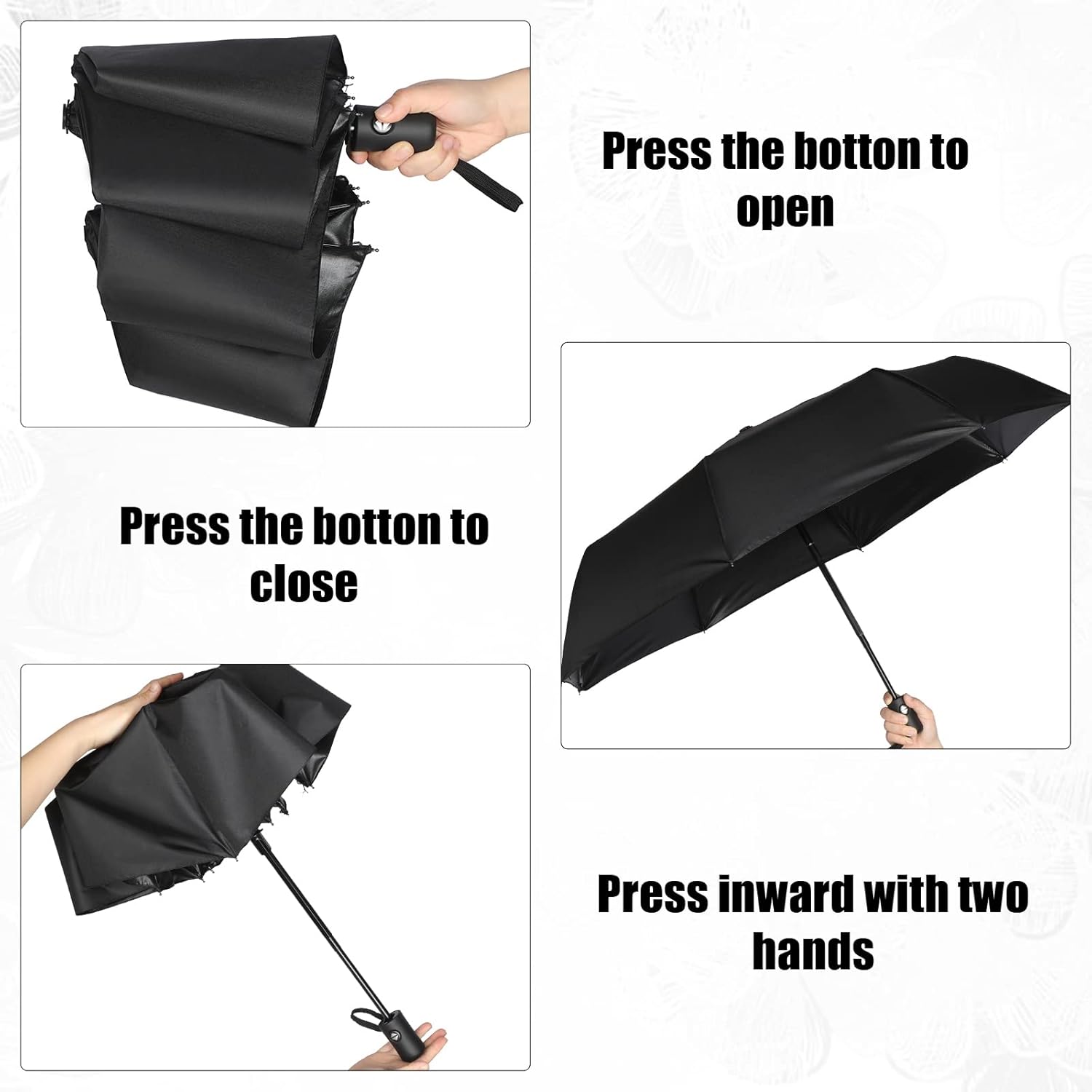 Kajaia 9 Pack Compact Umbrellas Bulk Folding Automatic Windproof Waterproof Umbrellas for Backpack Purse Car Women Men - Image 4