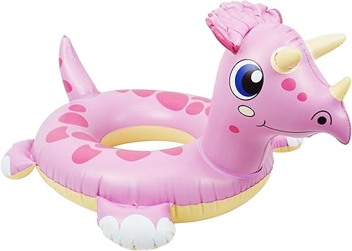 HOHQB Anillos de piscina de dinosaurio para niños y niñas, flotadores de piscina para niños de 4 a 8 años, juguetes de piscina para niños pequeños
