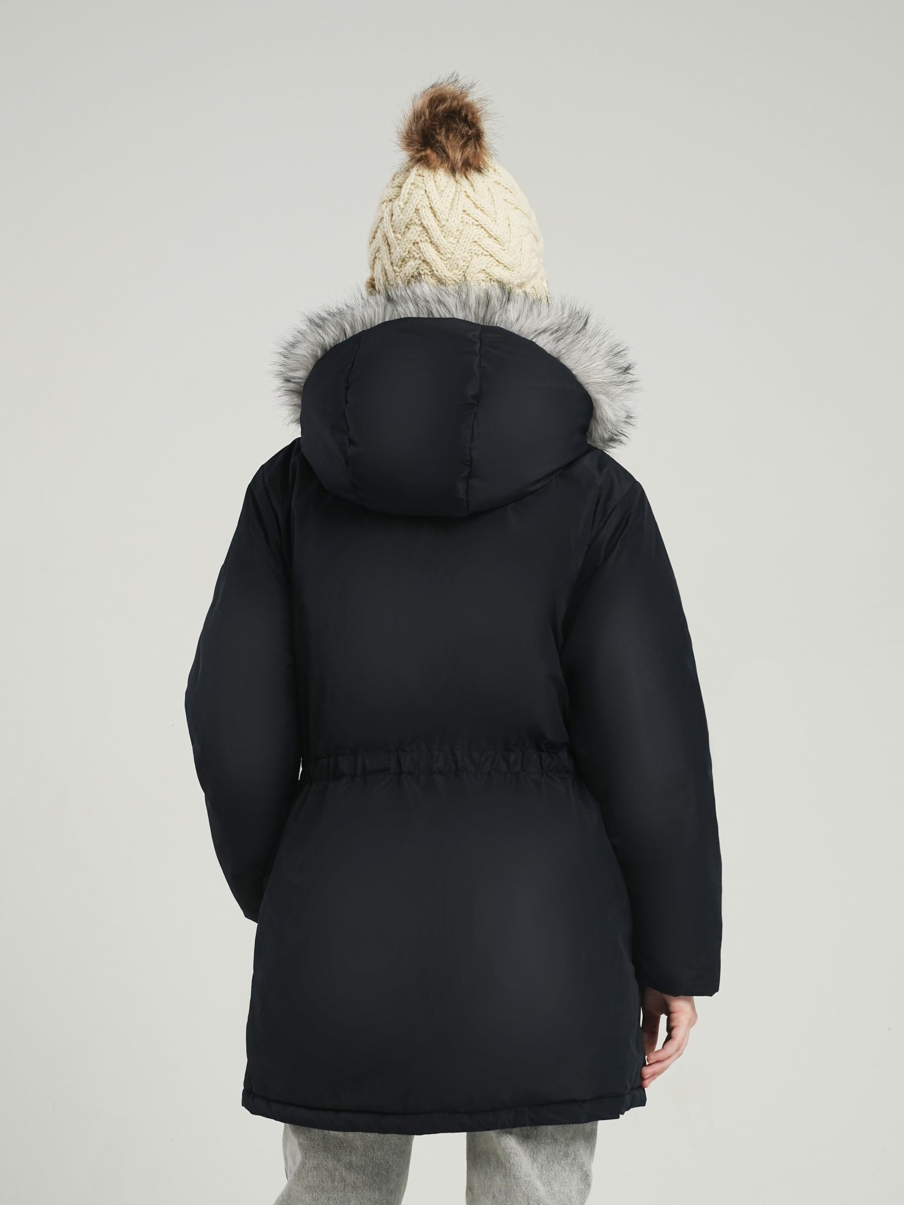 maoo garden Abrigo de Invierno para Niñas Parka Impermeable para Nieve con Capucha de Pelo y Revestimiento Pesado