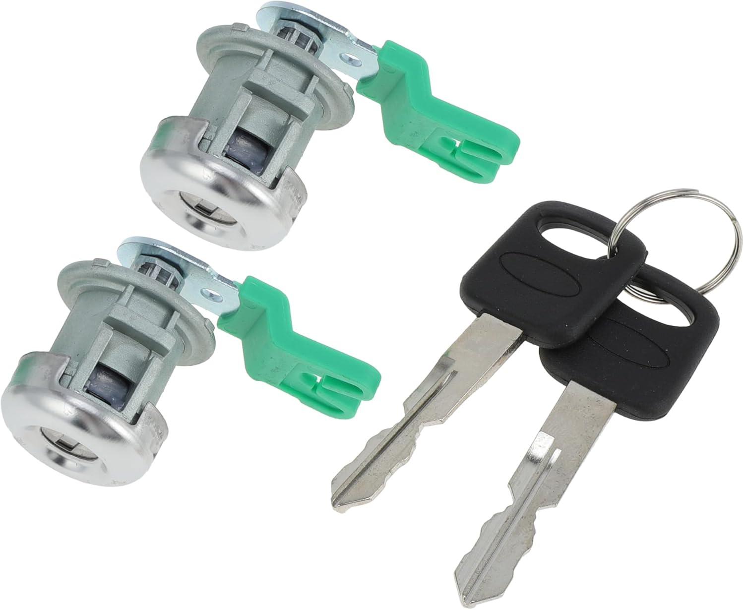 XAUTOHAUX Door Lock Cylinder Set with 2 Keys for Ford F150 F250 F350 Explorer Expedition Ranger - OE 7C3Z-1521990-A Left Right Front