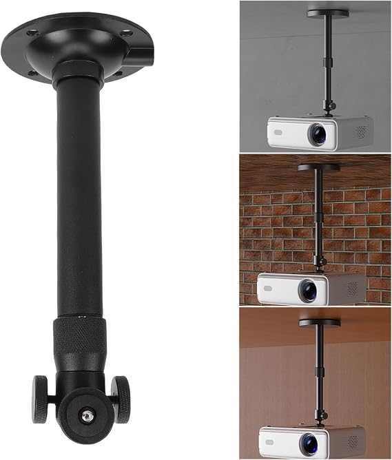 Acogedor Ceiling Projector Mount, 360 Degree Swivel Ceiling/Wall Mount, 7.9-15.7 Inch Adjustable Length, 1/4 Inch Screw, Supports up to 11 lbs, Universal Mount for Most Projects