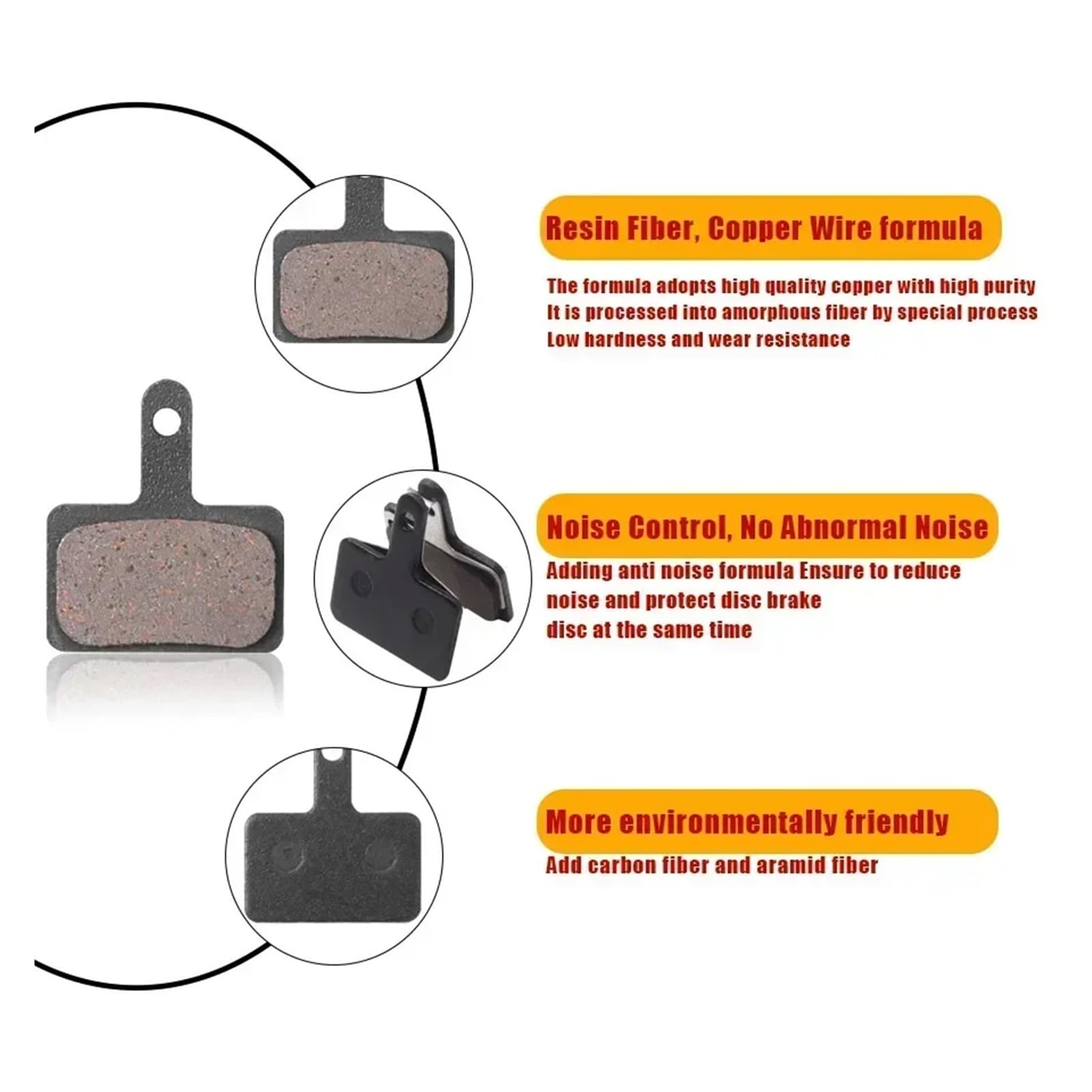 Bremsbeläge kompatibel mit KUGOO KuKirin G2 Master G4 Smart Kirin G3 PRO E-Scooter Bremssattel-Scheibenbremsen Zubehör for Tretroller(10pair orange)