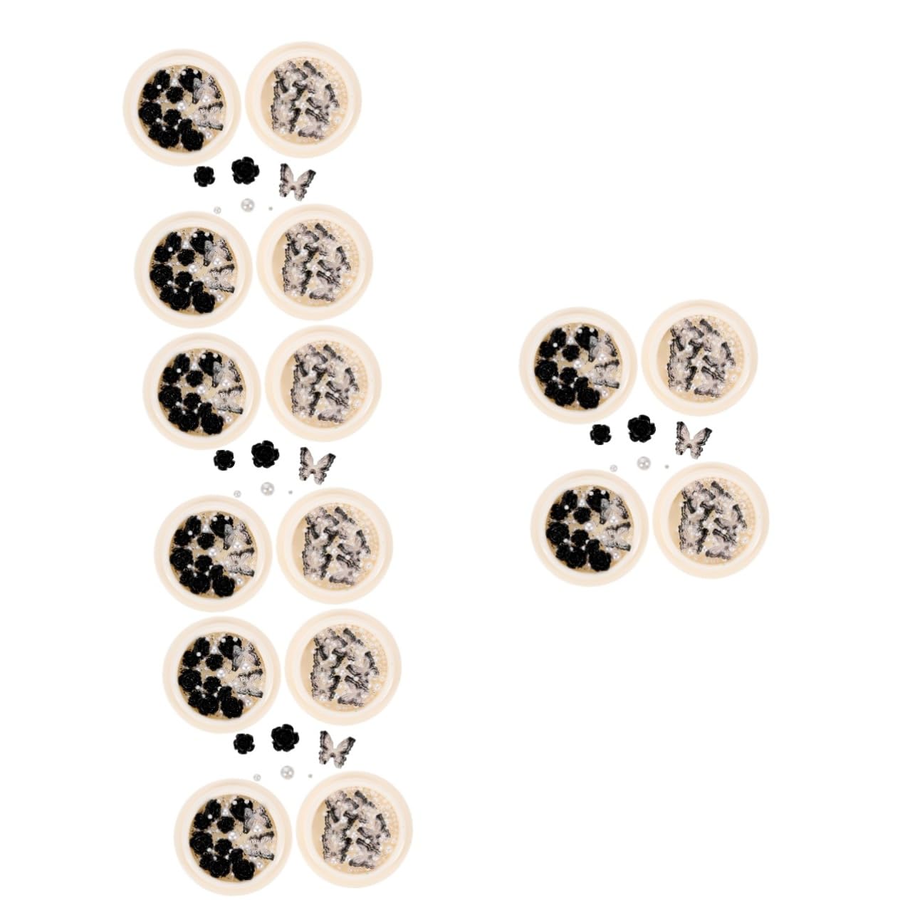 4 Set Decorazione Floreale Per Unghie Decorazioni Unghie Decorazioni Per Unghie - Accessori Per Nail Art Adesivo Perle Per Unghie Forniture Per Unghie Resina 4 Scatole*4