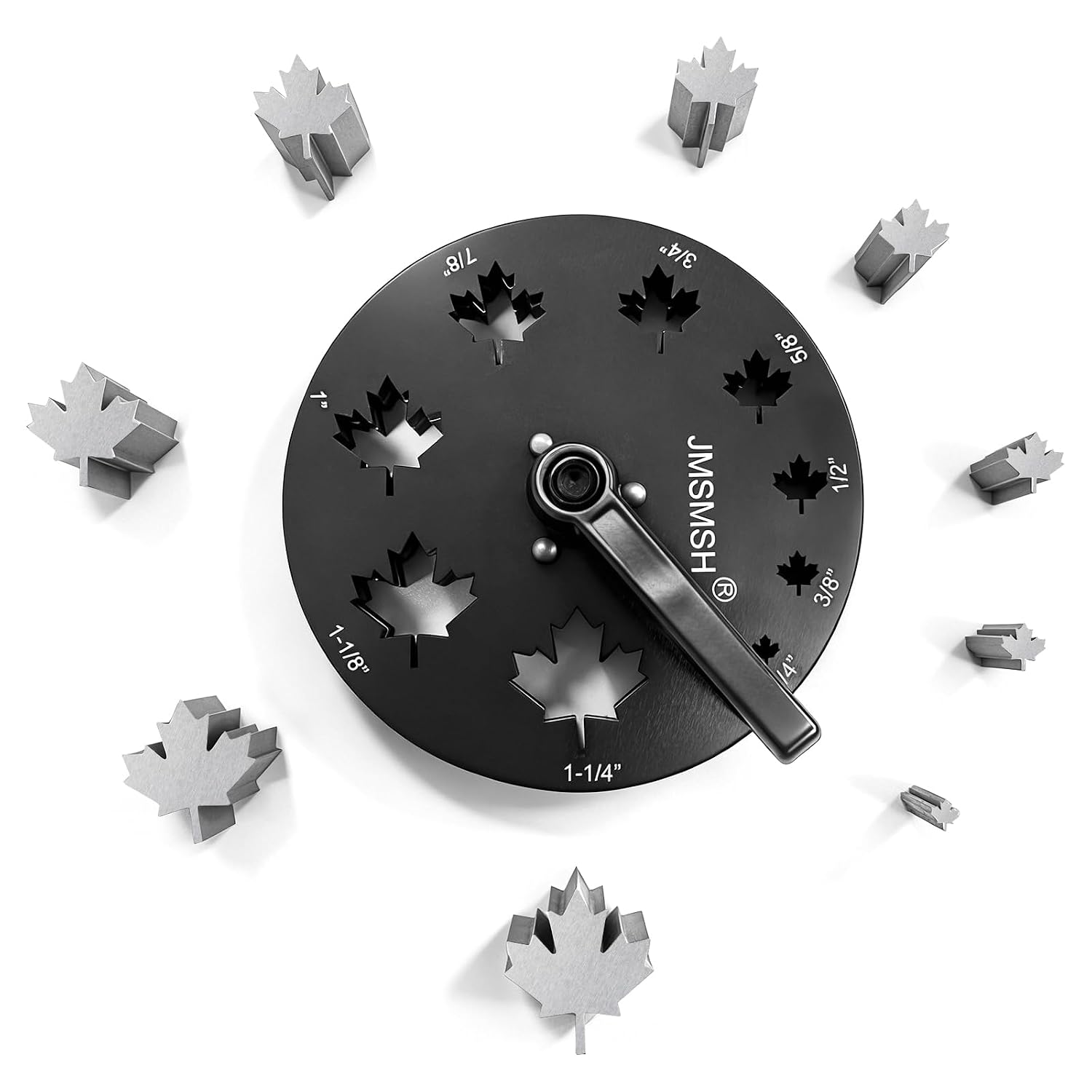 Disc Cutter Maple Leaf Shape,Set of 9 Maple Leaf Shape Punches,Jewelry Making Forming Pendant Punch Mold