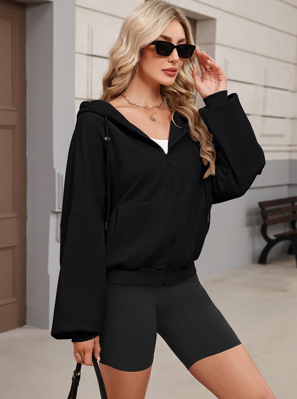 Womens Zip Up Hoodies Oversized Workout Sweatshirts Fall Fashion 2025 Casual Fleece Y2k Jackets Winter Fall Clothes - Image 5