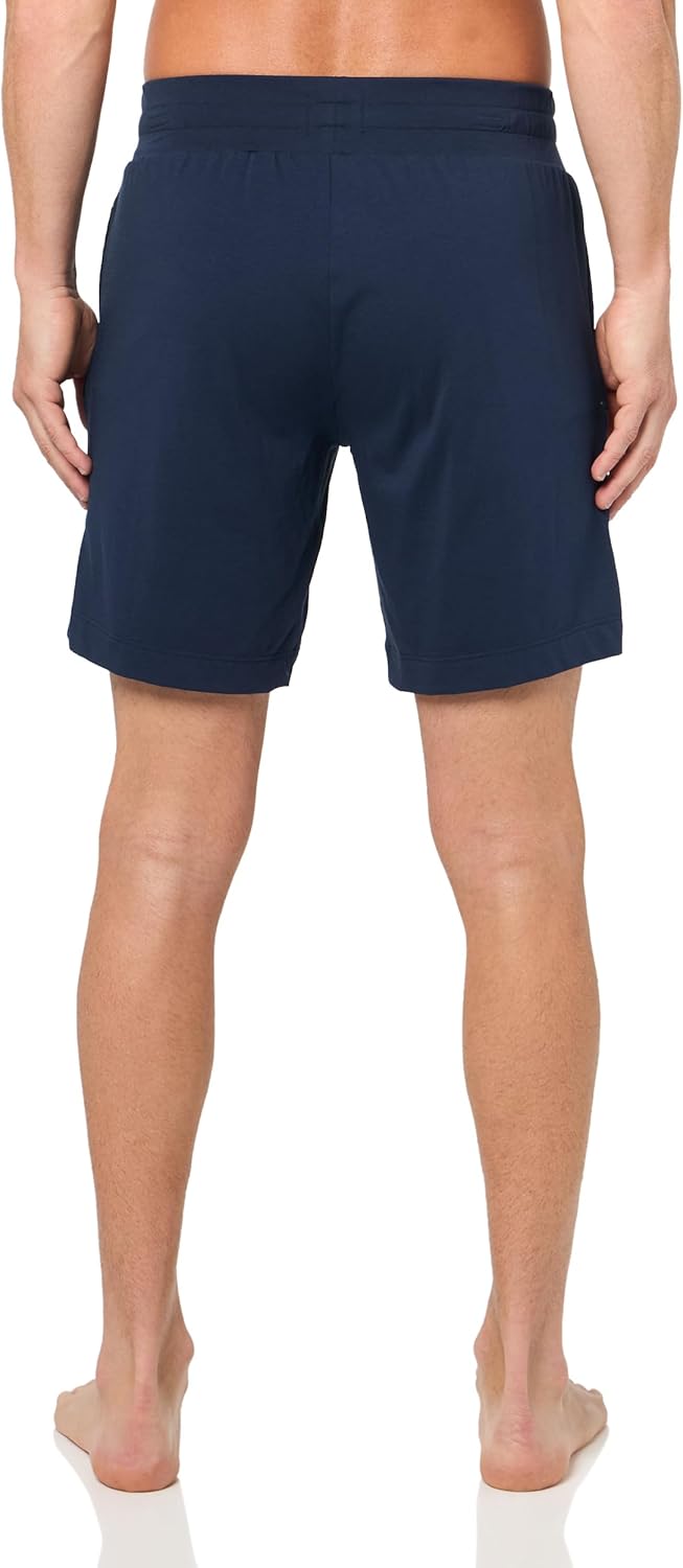 HUGO Mens Logo Outline Cotton Blend Shorts