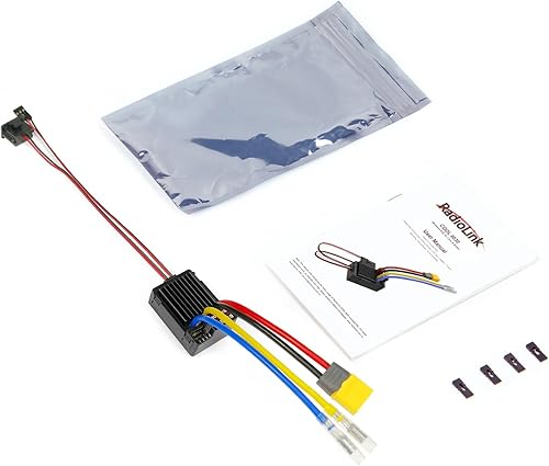 Miniatura 8 de Radiolink RC6GS V3 - Transmisor RC, receptor de giroscopio R7FG y combo 9030 ESC cepillado, control remoto de superficie de 7 canales de 2.4 GHz 90A