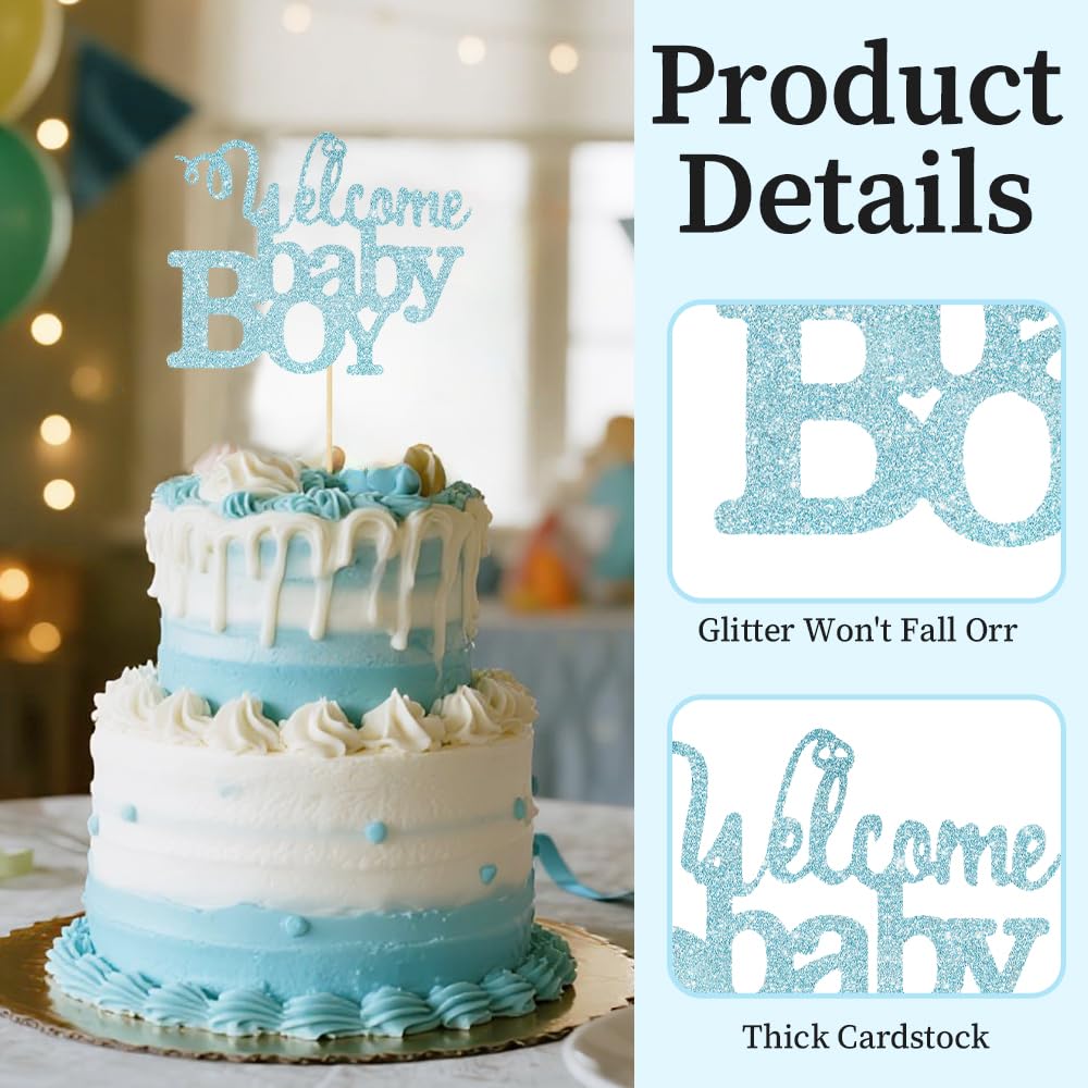 Baby Shower Cake Topper, Baby Shower Cake Decorations, Baby Cake Topper - Image 3