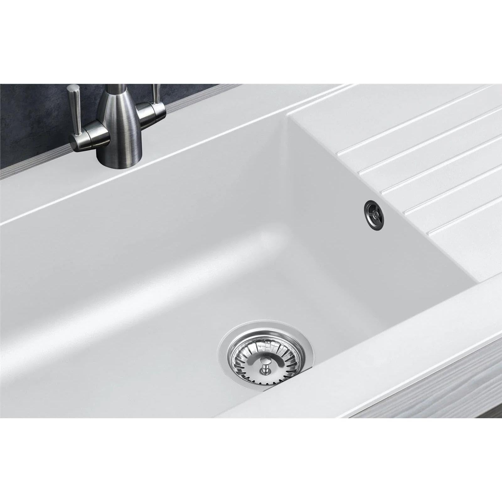 LD860WH Fregadero Blanco 1 Seno con Escurridor Composite BIO