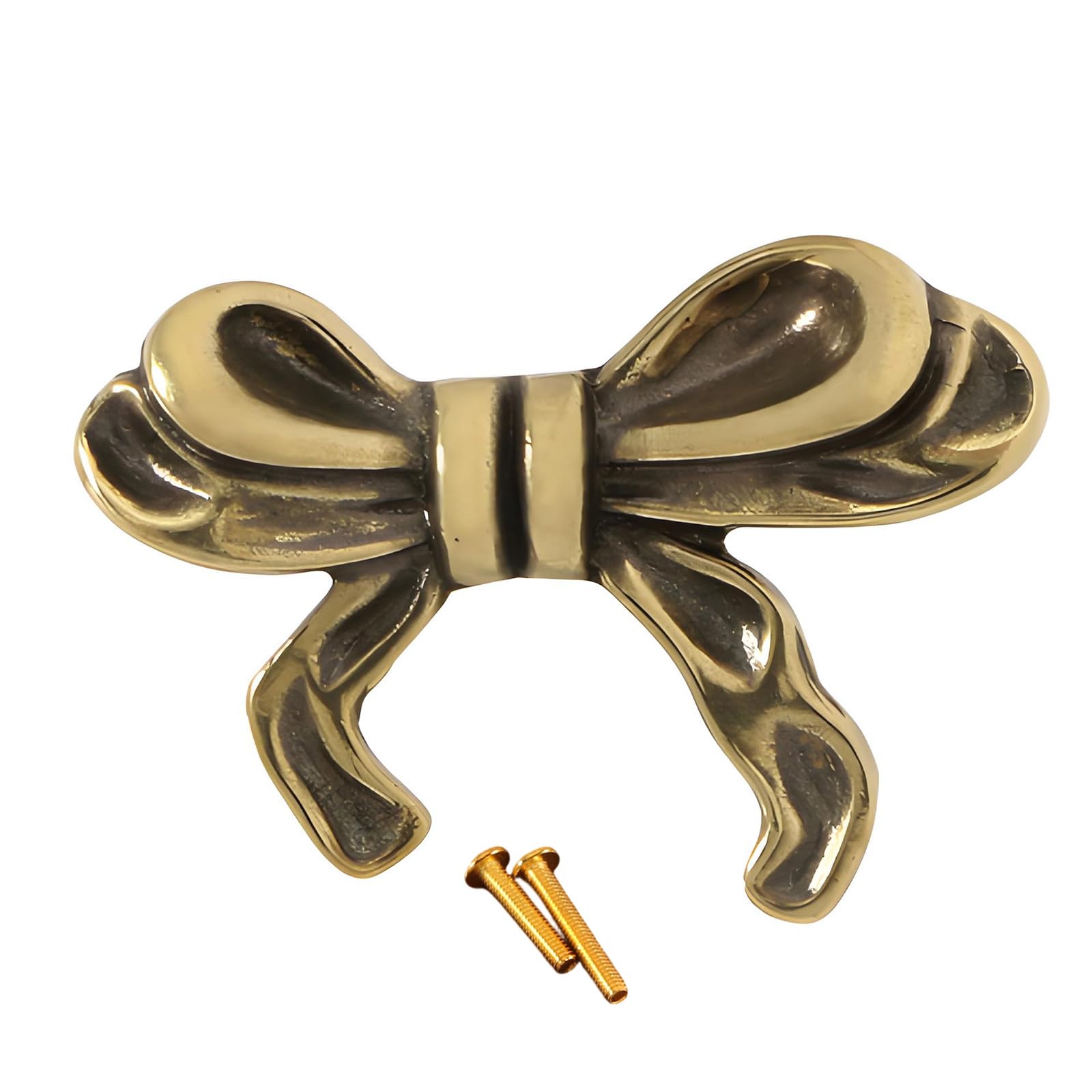 Classical Brass Bowknot Cabinet Knobs Dresser Handles Retros Bows Knob Pull Handle for Drawer and Cabinet Decorative Pulls Bows Knob Pull Handle
