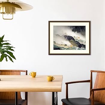 Amazon.co.jp: 鵜飼 川合玉堂 42×34㎝ F4 J2-020 額入り アート