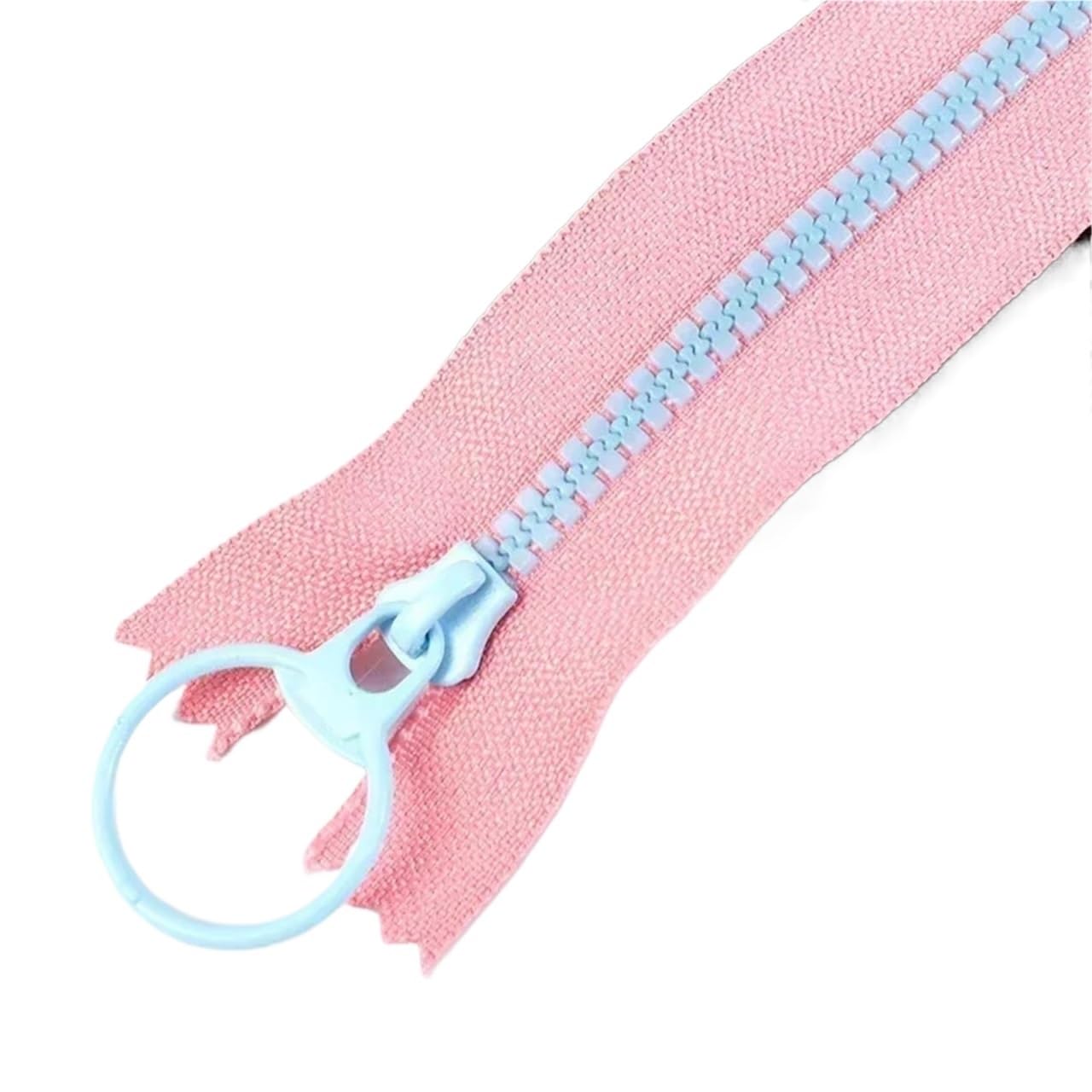 Metall Reißverschluss 10Pcs 15-40cm 3# Resin Zippers Ring Zip Slider ClosedEnd Zipper for Bags Wallet Purse Decor Zips Repair Clothes Sewing Accessory(Pink,20cm)