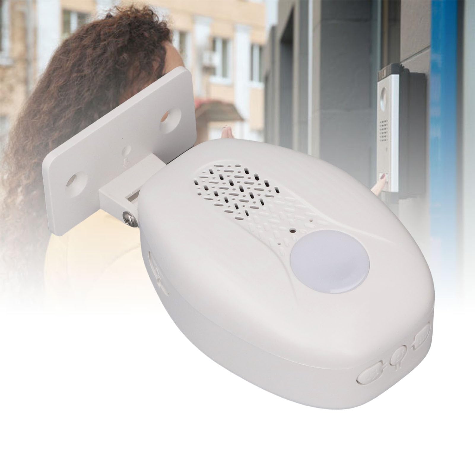Irfora Alarma de Sensor de Puerta Inalámbrico 80 DB, Alerta Inducción Magnética Larga Distancia para Seguridad Tienda, Fácil Instalación