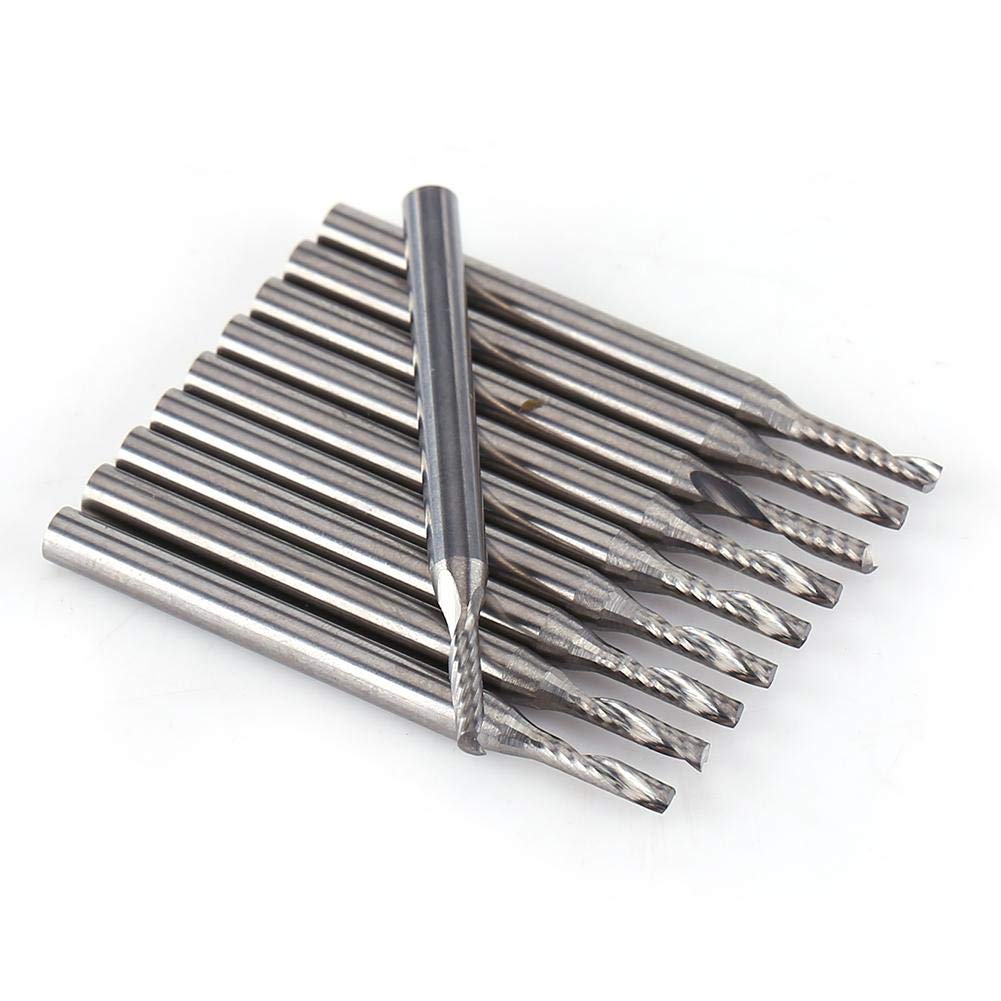 10 stks Router Bit 1/8 Inch Schacht Enkele Fluit End Mill