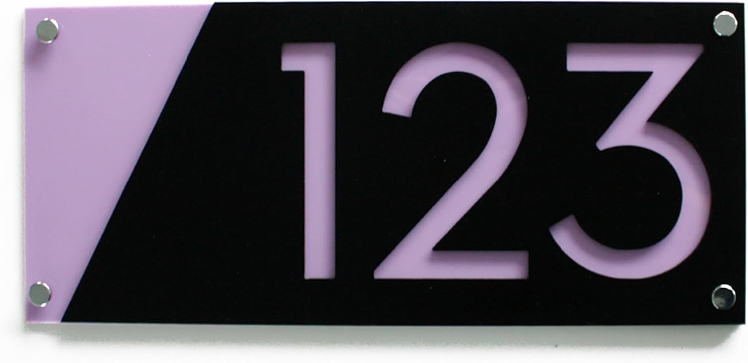 Cutting-edge Modern House Numbers Acrylic Address Plaques. Font style Architectural