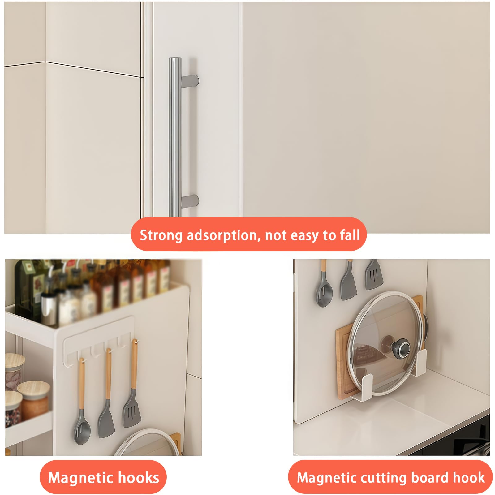 Estante de especias para condimentos, estante de almacenamiento de metal resistente de 2/3 niveles con cajón, organizador vertical deslizante para condimentos y especias de cocina