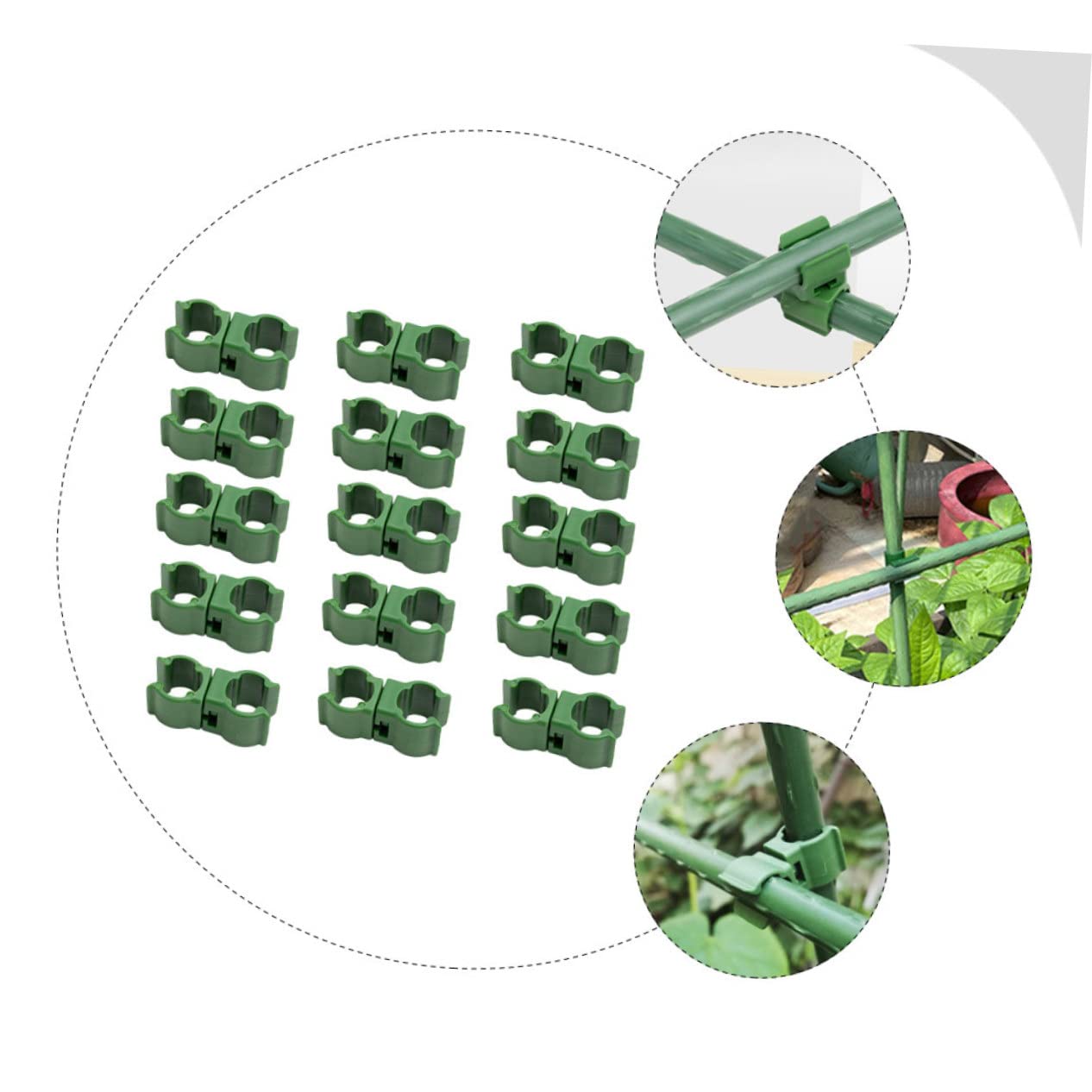 Didiseaon 5 Set Supporto per Rampicanti Accessori per Dispositivi di Estrazione Supporto per Piante in Rattan Legare Il Filo Traliccio da Giardino con Traliccio Clip per Piante da 50 Pezzi*5