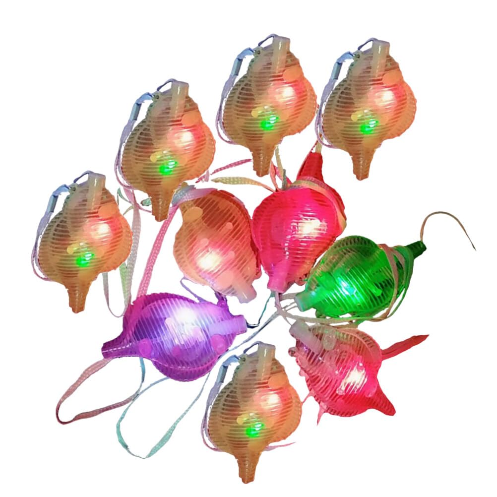 12Pcs Glowing Conch Whistle Led Light up Toys for Kids, Fun Party Favors, Random Color, Glow in the Dark Whistle for Birthdays, Halloween, Weddings, Night Activities