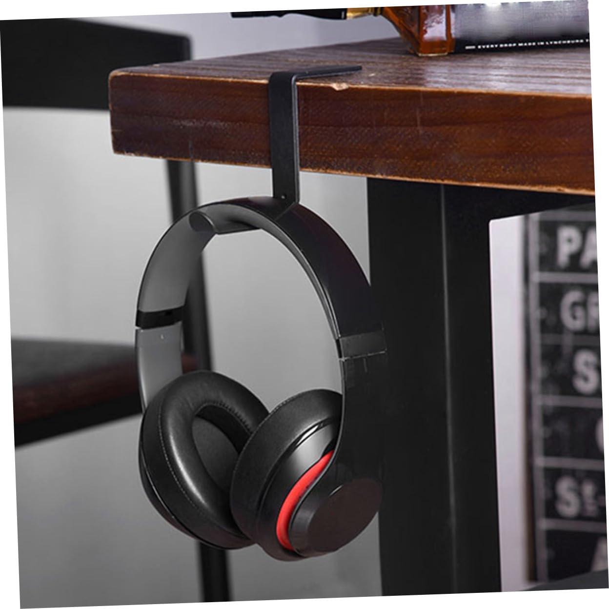 Gatuida 2pezzi Portacuffie Da Scrivania Metallo Supporto Per Cuffie Creativo Compatibile Con Tutti Modelli Design Compatto e Leggero Nero