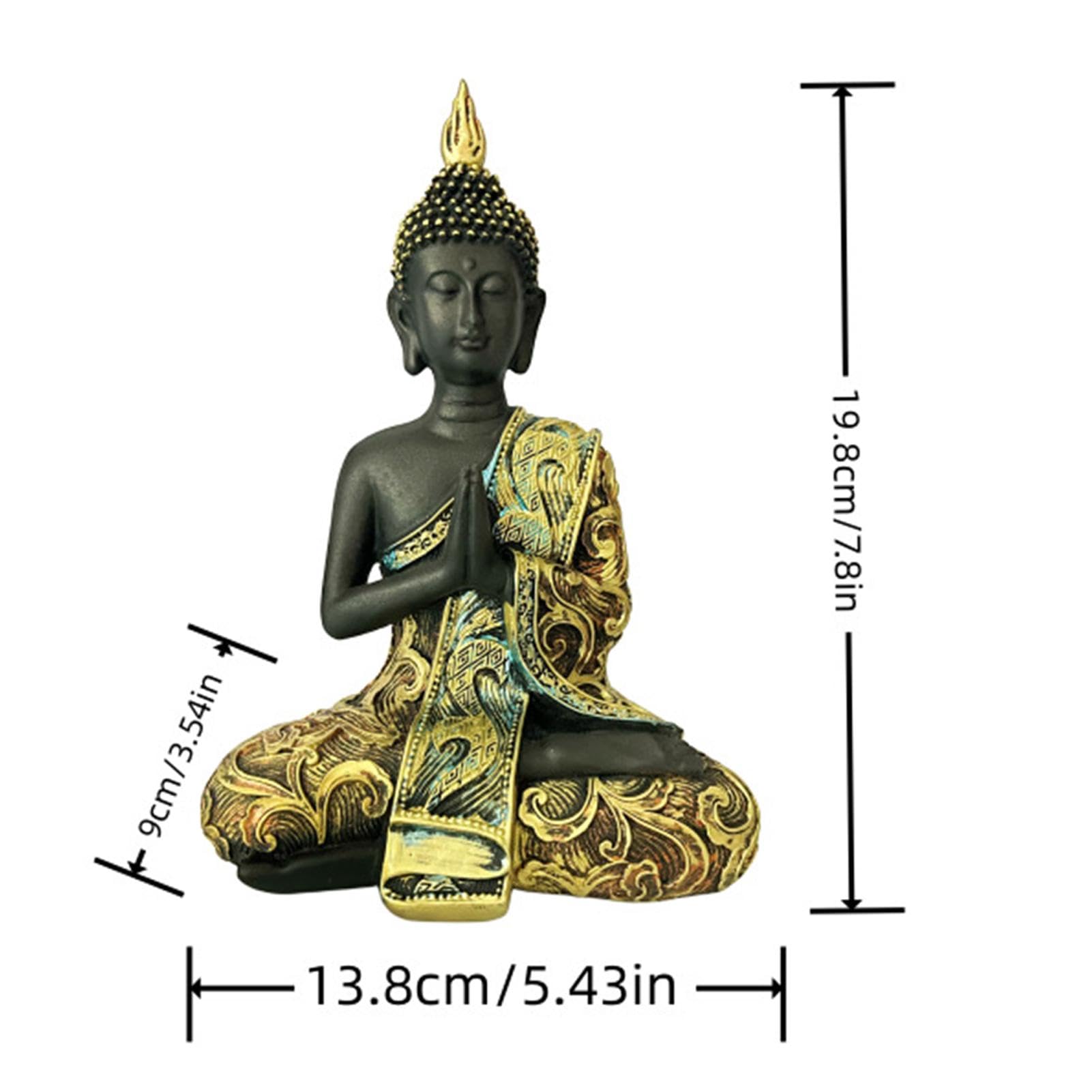 Statue Du Bouddha | Sculptures De Jardin De Bouddha | Figurines De Bouddha De Collection, Ornement De Jardin Pacifique, Décor De Jardin Zen Avec Caractéristiques De Méditation, Statue De Bouddha