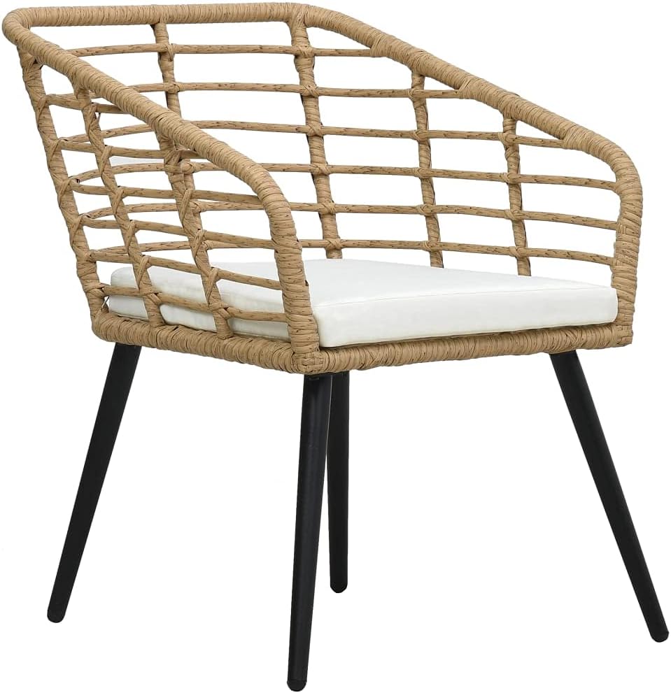 3 Piece Bistro Set,Balcony Bar,Backyard Decor,Balcony Furniture,Afternoon Tea Suit,Comfortable Casual Furniture,Perfect for Patio, Garden, Porch,Family Room,Sitting Area, Poly Rattan Oak