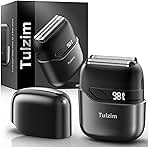 Electric Foil Shaver for Men: Portable Electric Razor for Beard/Face - 3 Floating Blade LED Display USB-C Fast Rechargeable - IPX7 Waterproof for Travel & Home - Carbon Gray