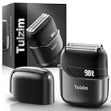 Electric Foil Shaver for Men&colon; Portable Electric Razor for Beard&sol;Face - 3 Floating Blade LED Display USB-C Fast Rechargeable - IPX7 Waterproof for Travel & Home - Carbon Gray