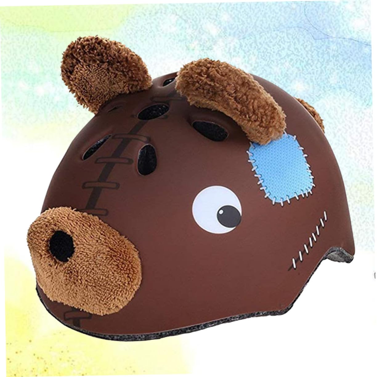 BESTonZON Filles Casque Vélo et Léger Confortable Garçon Densité Mousse Haute Design Ours Marron pour Lors VTT des Sorties en Plein Air