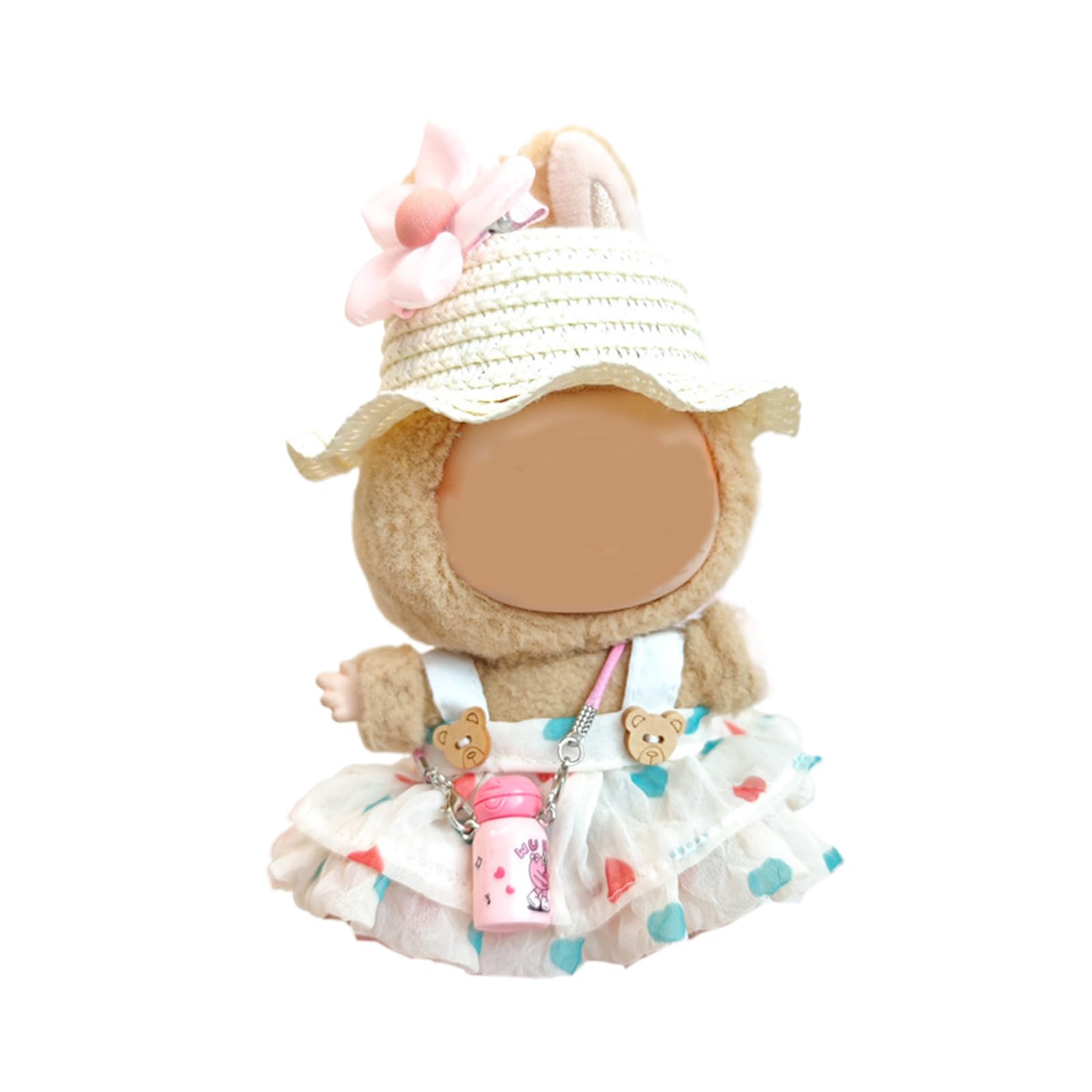 17cm Doll Clothes Sweet Cottage-core Dress Outfit Summer Doll Princess Skirt Perfect for Dolls Accessorie Ideal for Dress-Up and Collectors with Hat