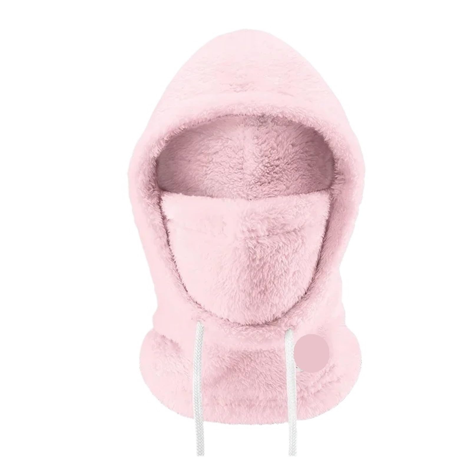 Cagoule Anti-Vent Casquette de Cyclisme épaisse et Chaude, Coupe-Vent, Chapeau d'extérieur, Bavoir de Ski, Capuche Froide, Moto, Ski, vélo, Cagoule, Hiver pour ActivitéS ExtéRieures(Pink)