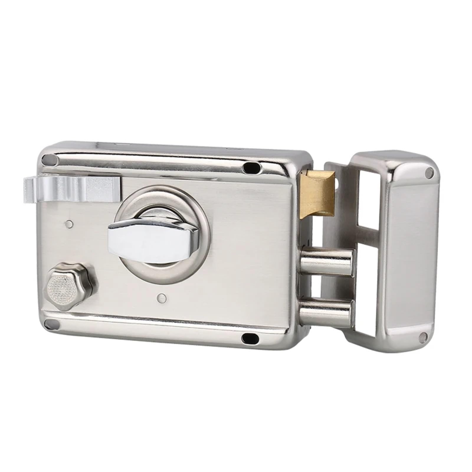 Cerradura de puerta exterior, cerradura de seguridad múltiple, cerradura de puerta de madera for herrajes de muebles, 1 pieza(Right open trim)