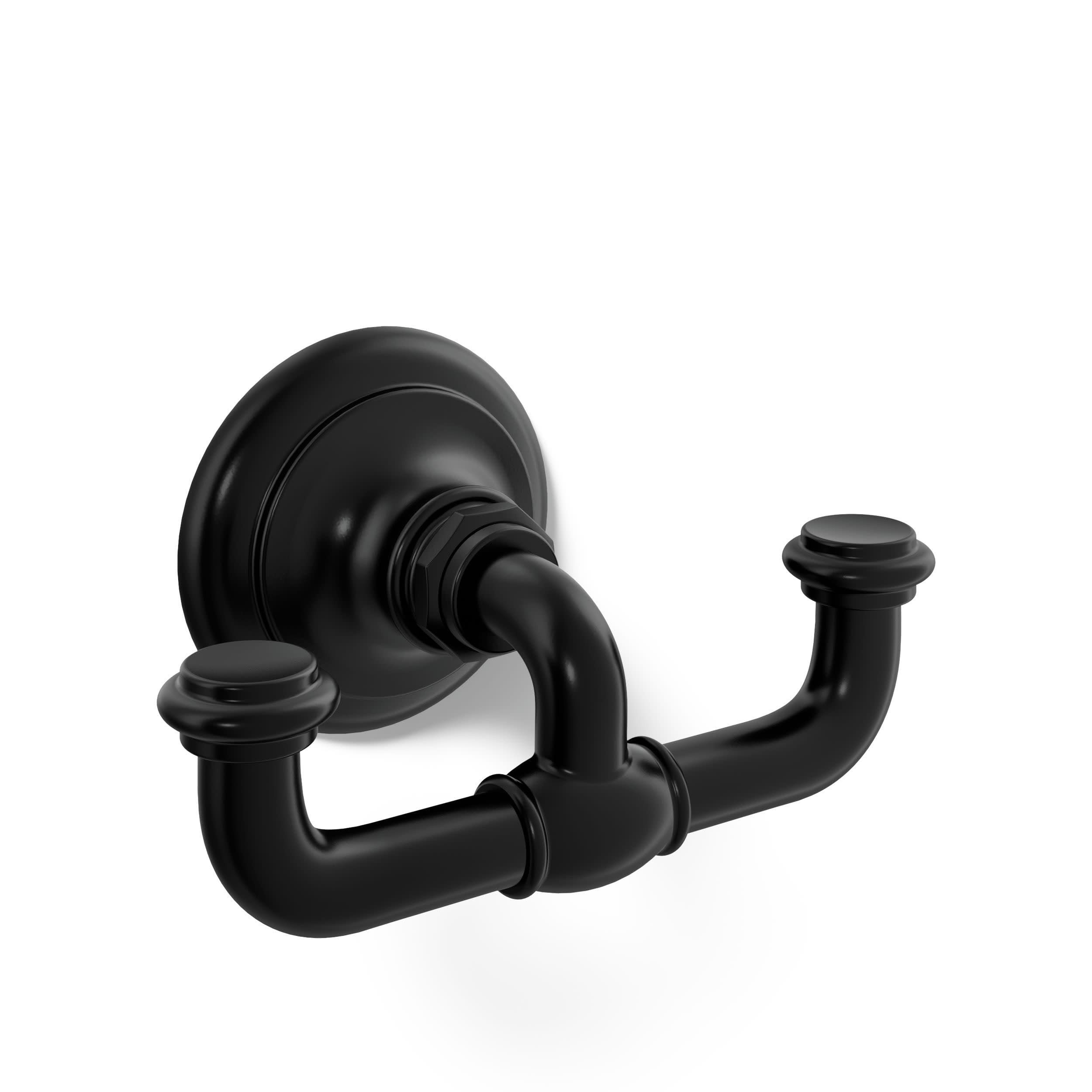 Crochet double pour peignoirs noir mat Kohler parfait pour la douche