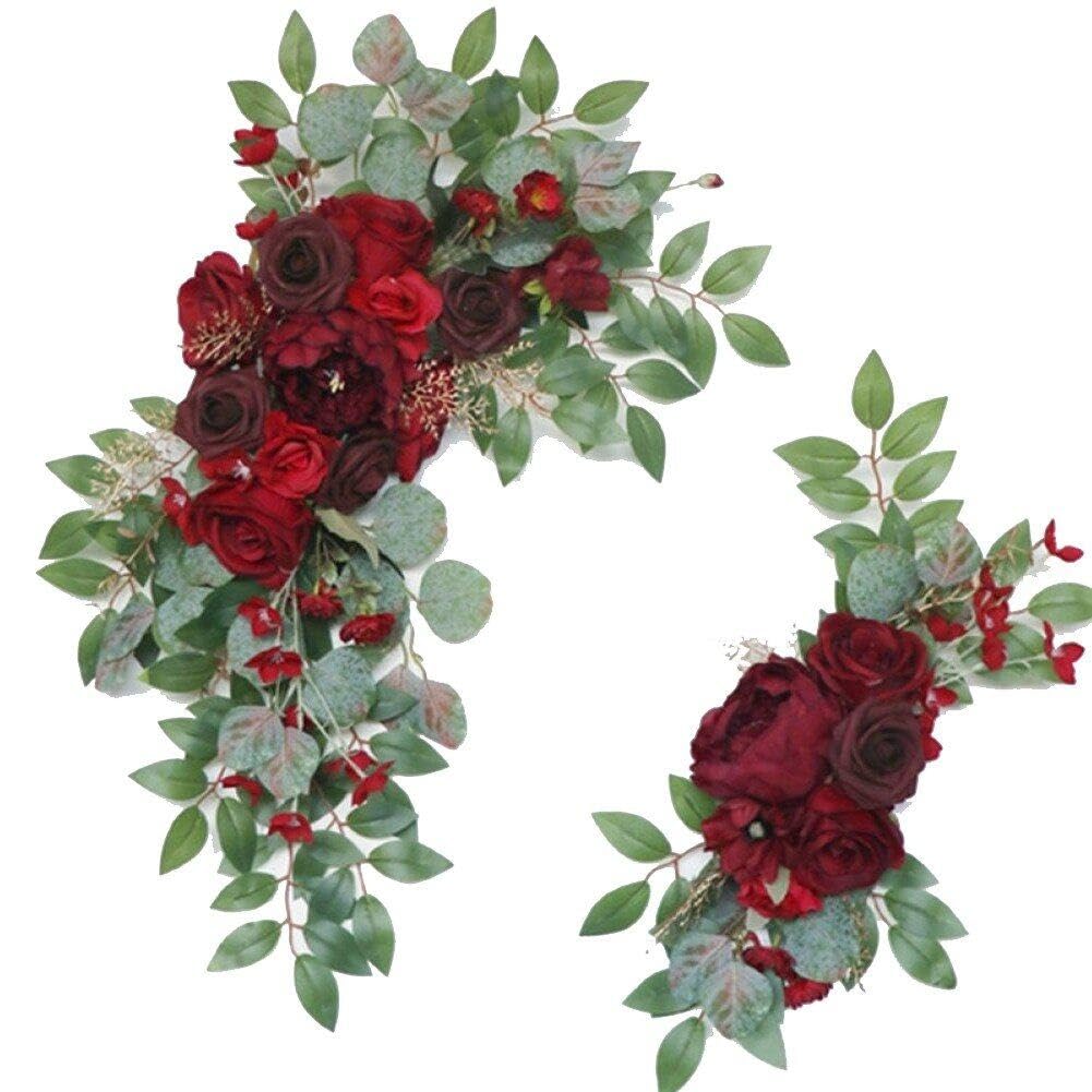 Fleurs artificielles d'arrière-plan de mariage pour arche sans flétrir