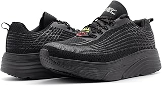Laforst Womens Fusion Xtreme Comfort Slip Resistant Sneaker +Free Socks 8 Black