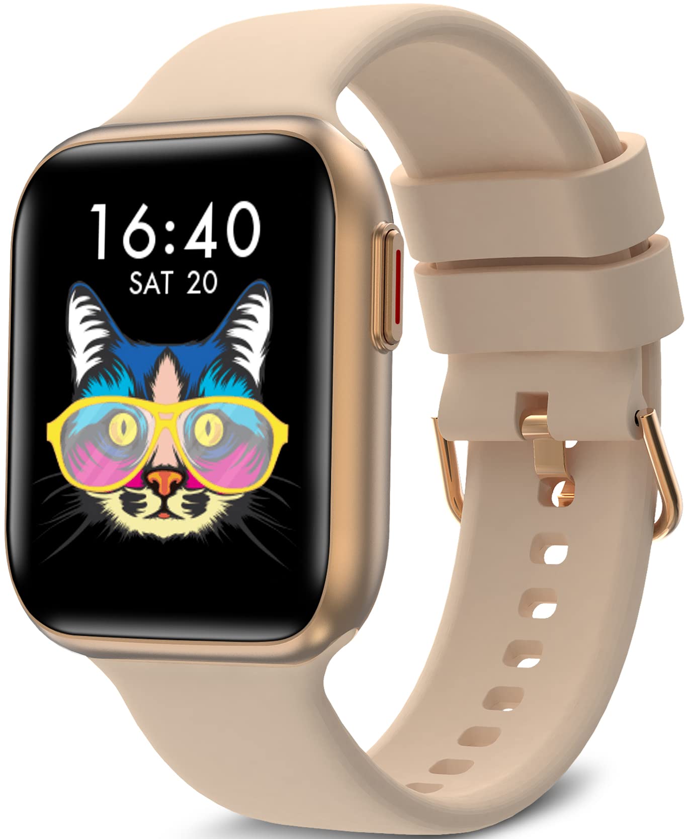 BRIBEJAT BT3 Montre Connectée Femme Homme, 1.69" Smartwatch avec Appel Bluetooth, 28 Modes Sportifs, Podometre/Fréquence Cardiaque/Sommeil, Etanche IP68, Fitness Tracker pour Android iOS, Or Rose