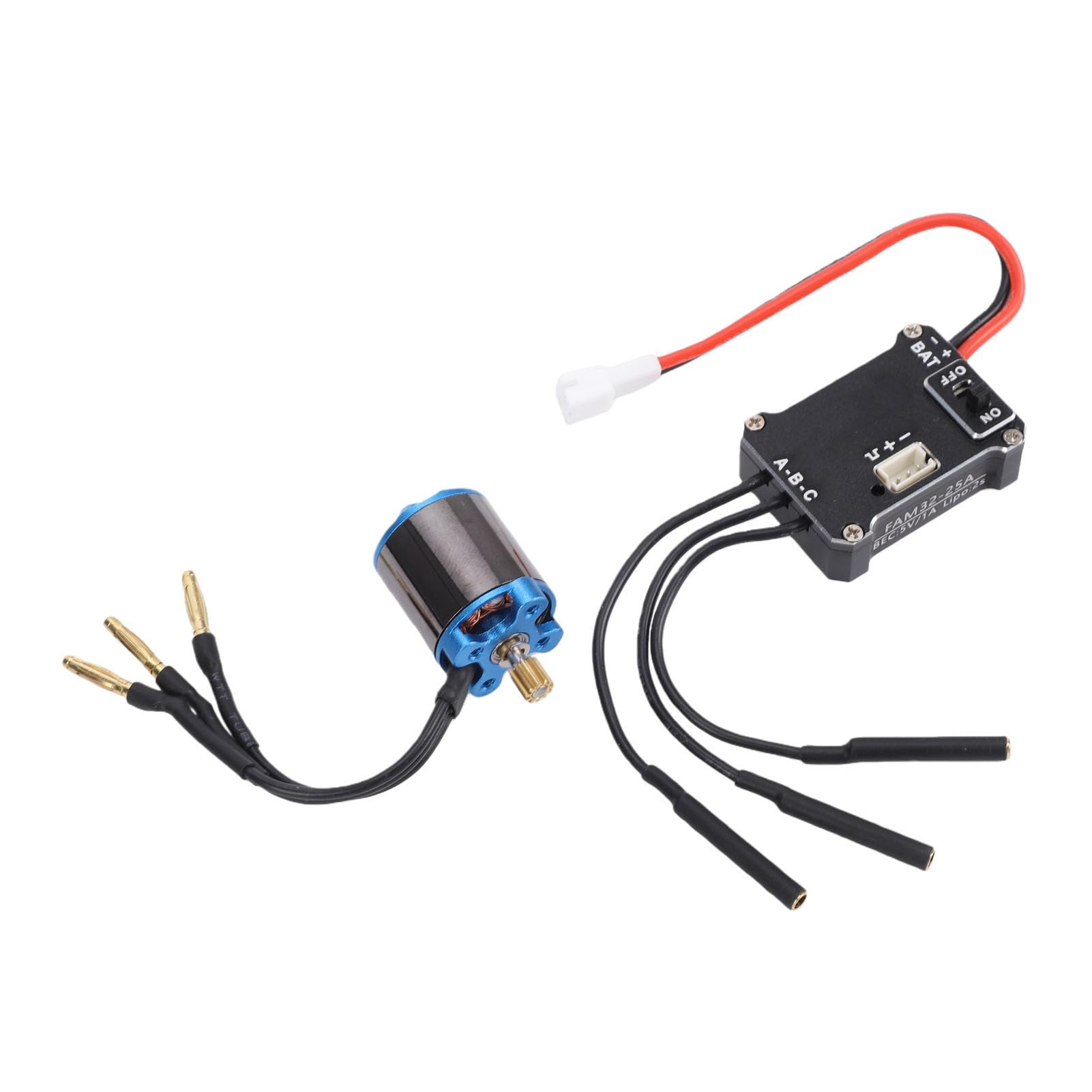Zestaw RC Brushless Silnik i Regulator, 5000KV 25A ESC, do Modeli RC | Zestaw ESC do silnika gąsienicowego RC, z bezczujnikowym silnikiem bezszczotkowym, do SCX30 1/30