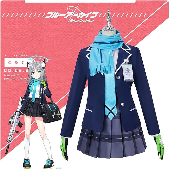 Amazon.co.jp: ブルアカ コスプレ衣装 砂狼シロコ 制服コスプレ 9点