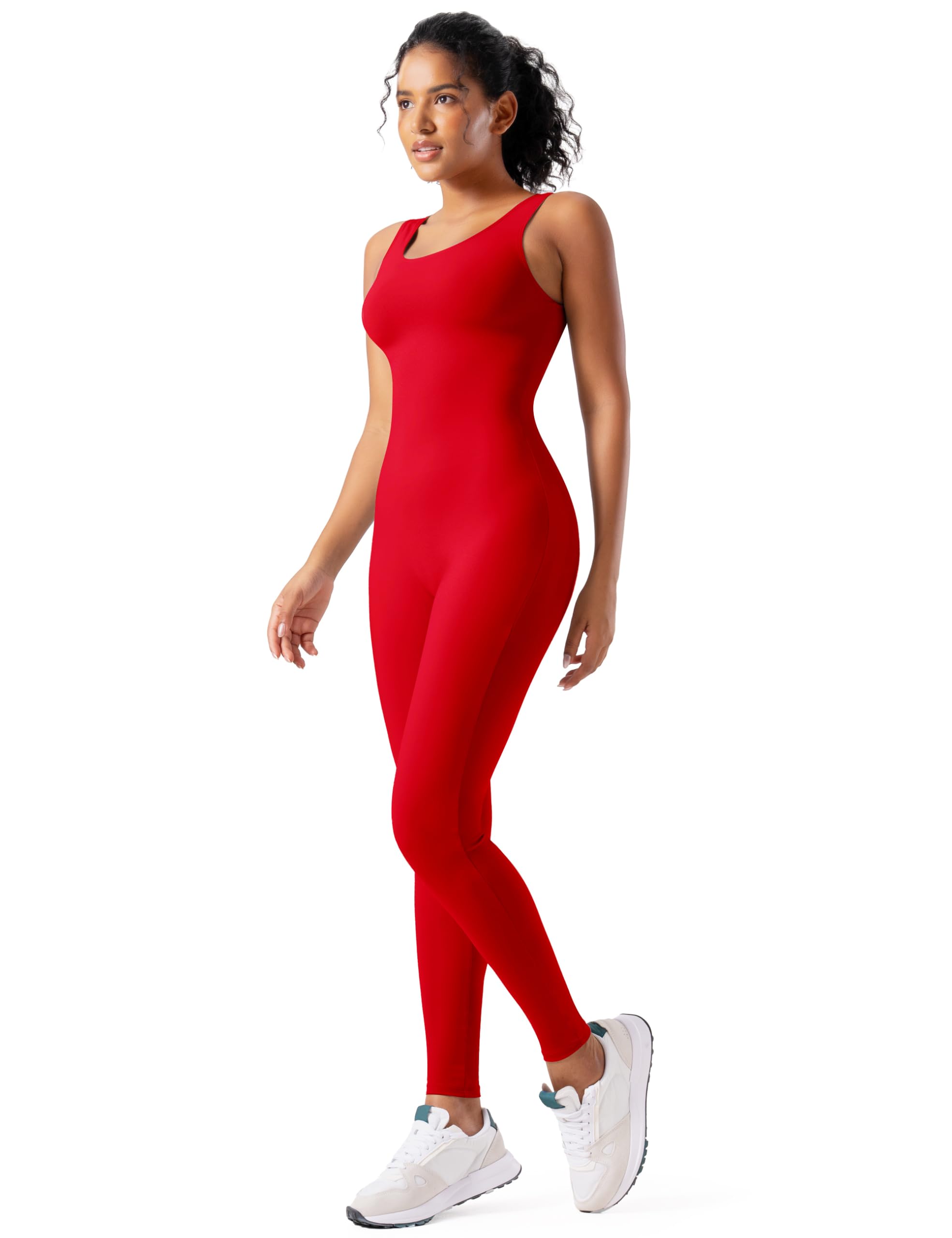 speerise Sleeveless Bodycon Jumpsuit Tank Unitard Tummy Control Bodysuit