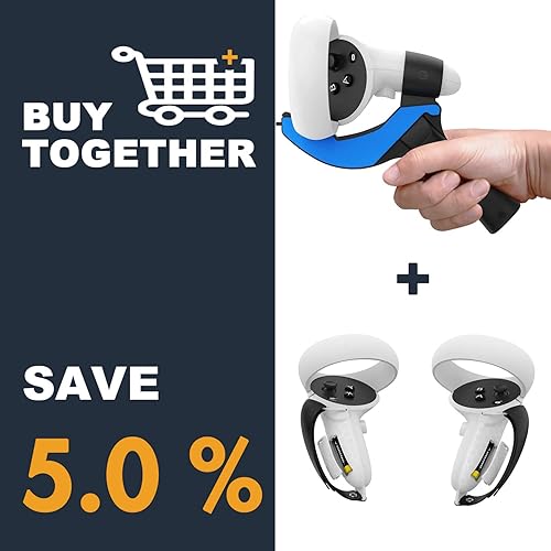 AMVR Touch Controller Grip Anti-Throw Strap Accessories for Meta Quest 2 with Table Tennis Paddle Grip Handle