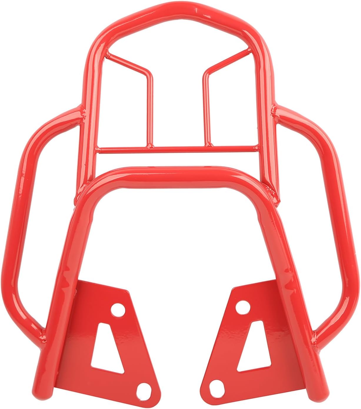 Mokuo Motorcycle Rear Luggage Rack with Handrail in Heavy Iron Material Compatible with Honda Grom Msx 125 SF 2013-2016,Red Color