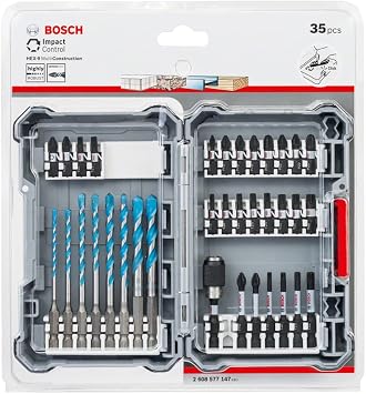 Bosch Professional 35-piece MultiConstruction drill and Impact Control screwdriver bit set (Pick and Click, HEX-9, drill, hammer and hammer drill accessory)