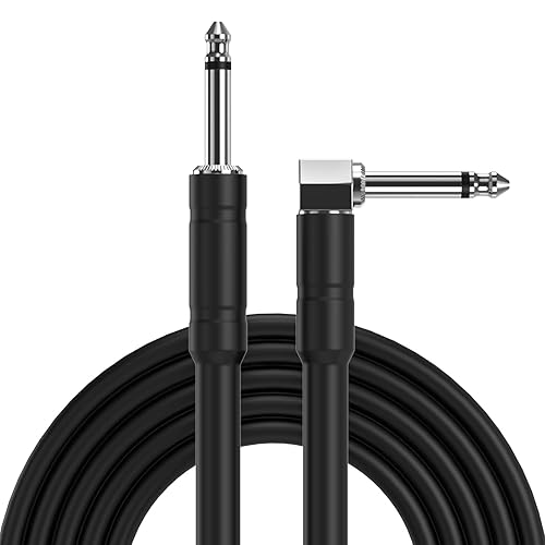 Cable de guitarra de 10 pies, cable de instrumento eléctrico para guitarra, cable de guitarra, cable de guitarra, amplificador de bajo, audio, negro disponible en Yaxa El Salvador