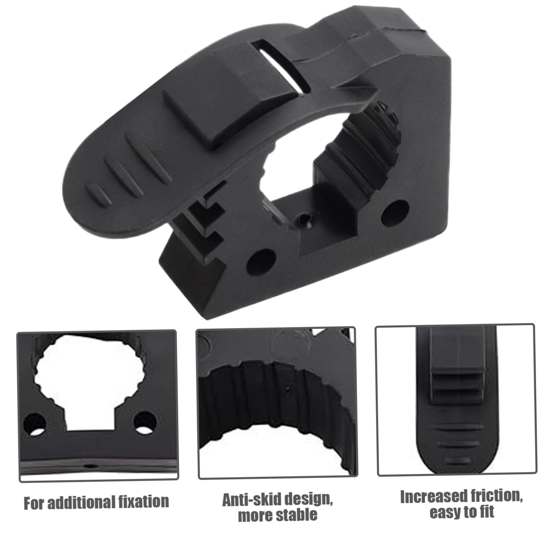 Montaje de abrazadera de liberación rápida, agarre de abrazadera de goma, 4 piezas sin deslizamiento universal Strong Load TUV ATV Van Camiones de agarre de agarre para el hacha de pala-1.18-1.57 pul