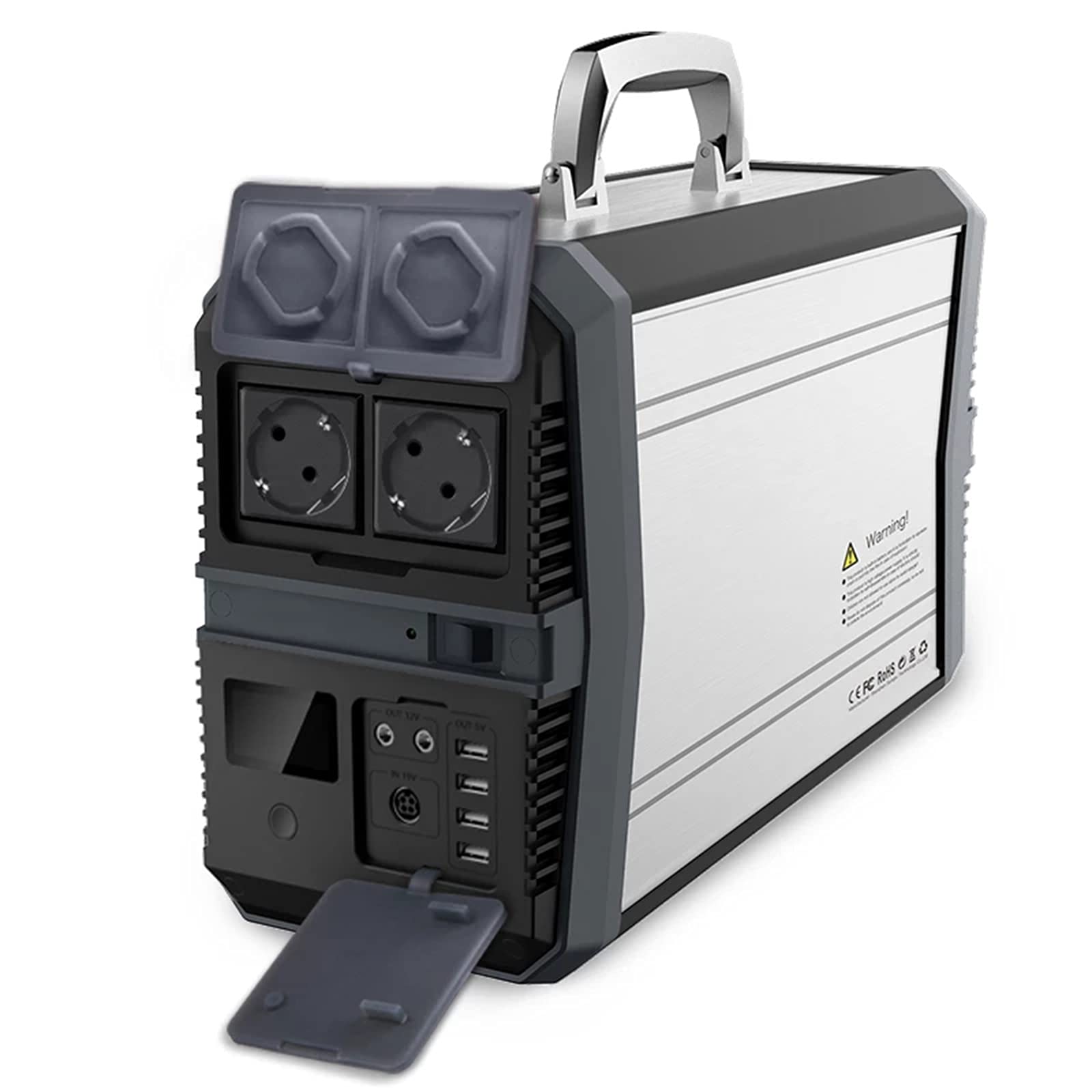 Central Eléctrica Portátil 110V / 220V 1000W, Generador De Onda Sinusoidal Pura Batería De Litio De Respaldo Con 2 Salidas De CA, 4 Salidas USB 5V / 3A, 2 Salidas DC 12V / 8A Y 1 Puerto De Entrada