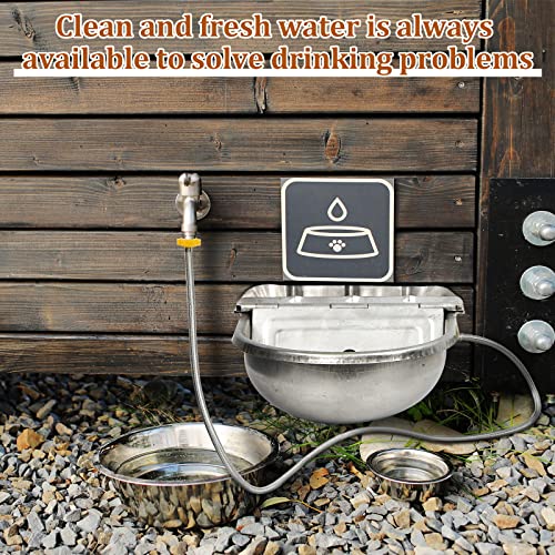 Tessco 2 Sets Automatic Animal Drinking Water Trough Bowl With Float Valve Water Feeder Waterer Kit Livestock For Dog Horse With Pipe Connector Countersunk Bolt thumb #4