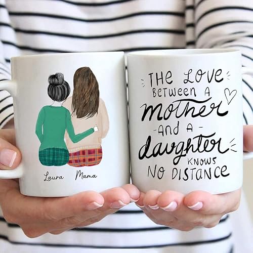 Miniatura 18 de Taza de café personalizada para la familia, como madre e hija, regalo personalizado para el día de la madre, cumpleaños, 11-15, taza de café